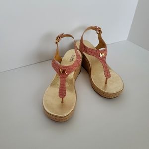 Michael Kors Laney Thong Rose Gold Sandle Women's 8.5